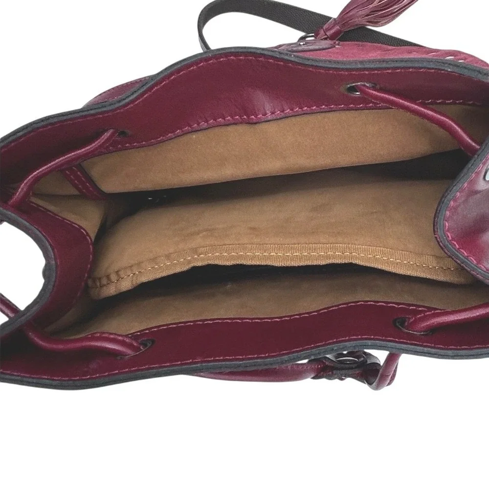Patricia Nash Jovanna Renaissance Coin Leather Backpack Oxblood NWT Artisan